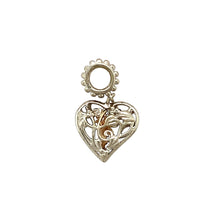 Load image into Gallery viewer, Preowned 925 Silver with 9ct Rose Gold Clogau Tree of Life Heart Charm with the weight 1.70 grams
