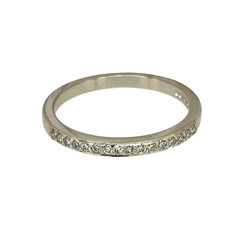 New 18ct White Gold & Diamond Set Band Ring