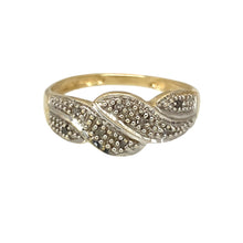 Load image into Gallery viewer, 9ct Gold &amp; Diamond Set Wave Band Ring
