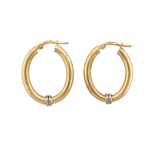 Load image into Gallery viewer, 9ct Gold Oval Creole Earrings
