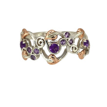 Load image into Gallery viewer, 925 Silver &amp; Amethyst Set Clogau Tree of Life Ring
