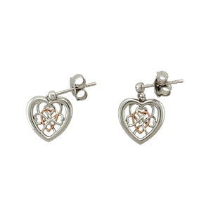 925 Silver Clogau Welsh Heart Royalty Drop Earrings