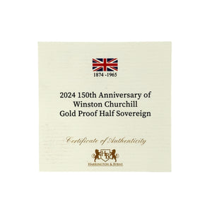 2024 150th Anniversary of Winston Churchill Gold Proof Half Sovereign