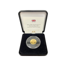 Load image into Gallery viewer, Collectors 2024 150th Anniversary of Winston Churchill King Charles 22ct Gold Proof Half Sovereign from Harrington &amp; Byrne
