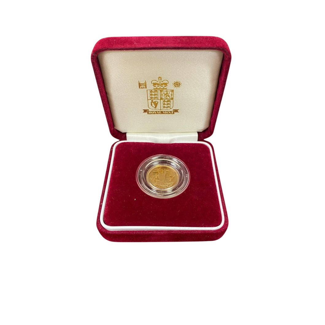 2005 Queen Elizabeth 22ct Gold Proof Half Sovereign