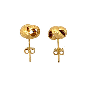 9ct Gold 10mm Knot Stud Earrings