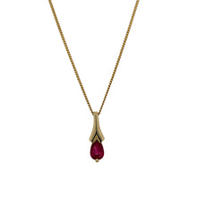 Load image into Gallery viewer, 9ct Gold &amp; Ruby Set 16&quot; Necklace
