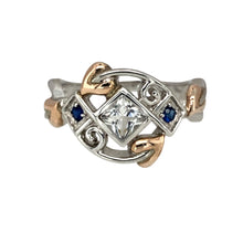 Load image into Gallery viewer, 925 Silver White Topaz &amp; Sapphire Set Tree of Life Clogau Ring
