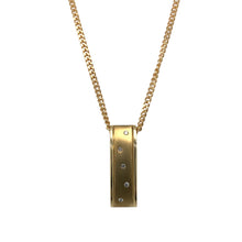 Load image into Gallery viewer, 9ct Gold &amp; Diamond Set Bar 18&quot; Necklace
