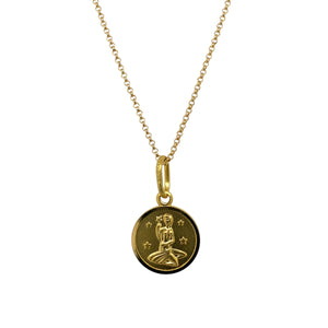 18ct Gold Virgo Zodiac 19" Necklace