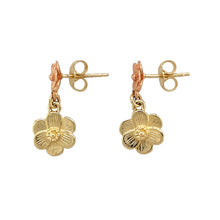 Load image into Gallery viewer, 9ct Gold Clogau Poppy Flower Drop Earrings
