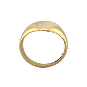 9ct Gold Patterned Oval Signet Ring