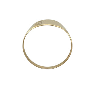 9ct Gold Patterned Rectangle Signet Ring