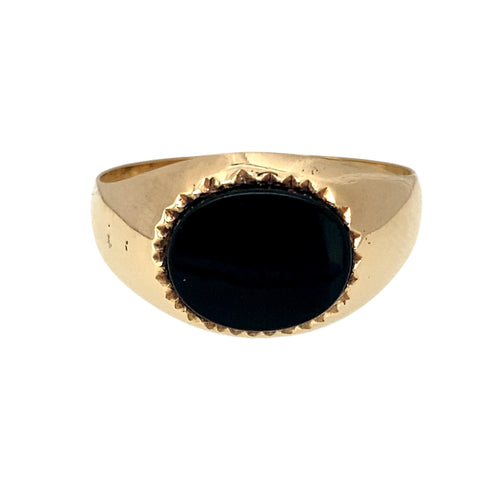 9ct Gold & Onyx Set Signet Ring