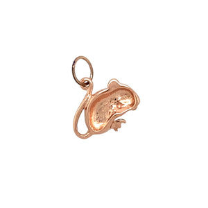 Preowned 9ct Rose Gold Clogau Mouse Charm with the weight 1.20 grams