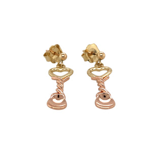 9ct Gold Clogau Lovespoon Drop Earrings