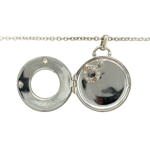 925 Silver Clogau Tree of Life Circle Locket 18" Necklace