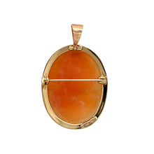 Load image into Gallery viewer, Preowned 9ct Yellow Gold &amp; Cameo Set Pendant/Brooch with the weight 3.20 grams. The cameo stone is 14mm by 19mm
