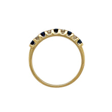 Load image into Gallery viewer, 18ct Gold Diamond &amp; Sapphire Set Band Ring
