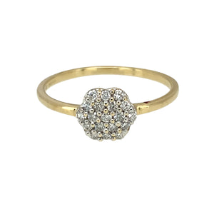 9ct Gold & Diamond Set Cluster Ring