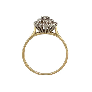 9ct Gold & Diamond Set Cluster Ring