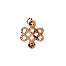 Load image into Gallery viewer, Preowned 9ct Rose Gold &amp; Diamond Set Celtic Knot Clogau Charm with the weight 0.90 grams
