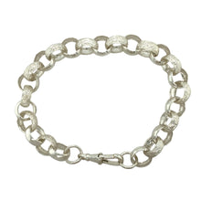 Load image into Gallery viewer, New 925 Silver 9.5&quot; Patterned Belcher Bracelet
