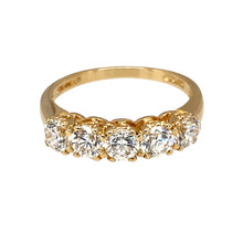 Load image into Gallery viewer, 14ct Gold &amp; Cubic Zirconia Set Band Ring
