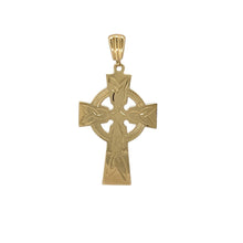 Load image into Gallery viewer, 10ct Gold Patterned Celtic Style Cross Pendant
