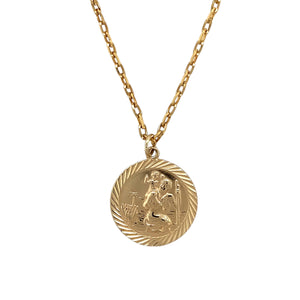 9ct Gold St Christopher 20" Necklace