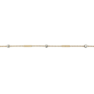 9ct Gold Ball and Bar Style Fancy 16" Necklace/Chain