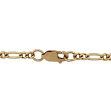 Load image into Gallery viewer, Preowned 9ct Yellow Gold 20&quot; Rounded Figaro Link Chain with the weight 9.70 grams and link width 3mm
