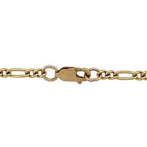 Preowned 9ct Yellow Gold 20" Rounded Figaro Link Chain with the weight 9.70 grams and link width 3mm