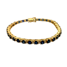 Load image into Gallery viewer, 18ct Gold Diamond &amp; Sapphire Set 7.25&quot; Bracelet
