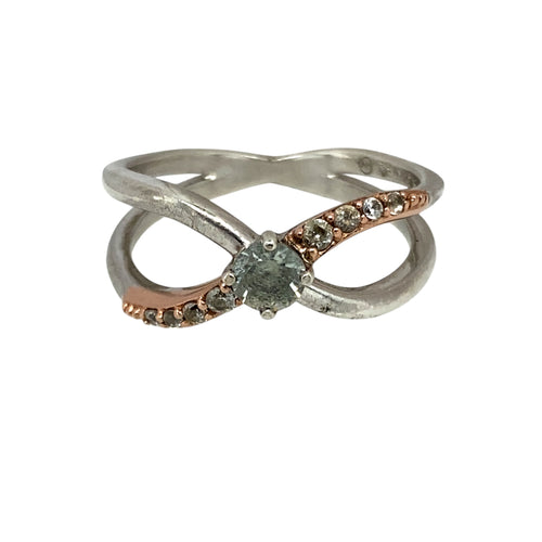 925 Silver & White Topaz Set Clogau Ring