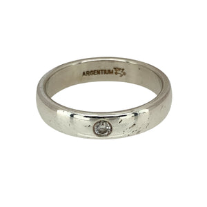 925 Silver & Diamond Set Band Ring