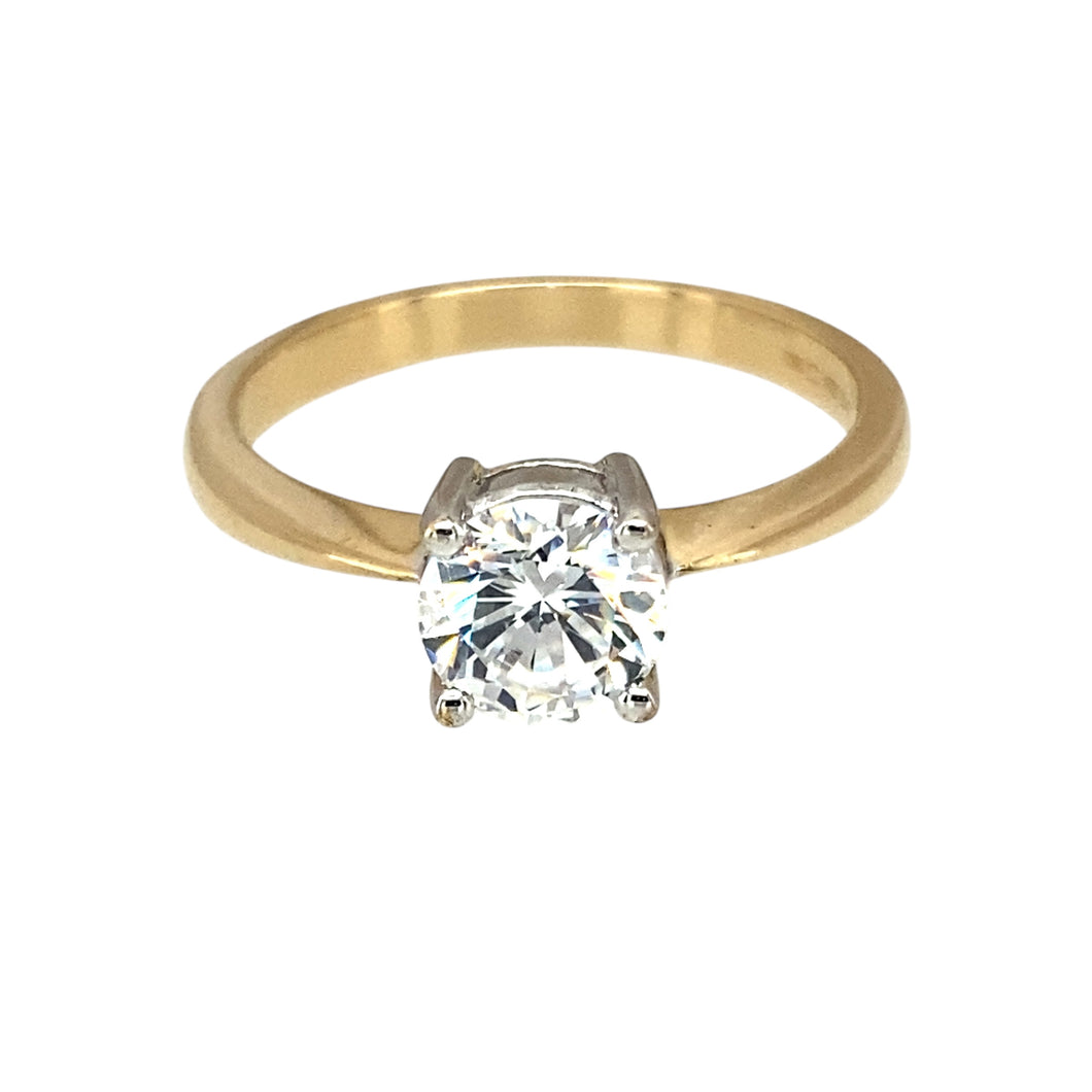 9ct Gold & Cubic Zirconia Set Solitaire Ring