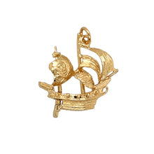 Load image into Gallery viewer, 9ct Gold Pirate Ship Pendant
