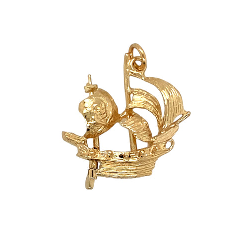 9ct Gold Pirate Ship Pendant