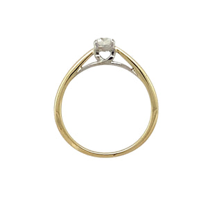 9ct Gold & Diamond Set Solitaire Ring