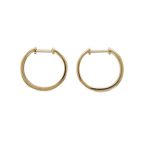 9ct Gold & Diamond Set Hoop Earrings