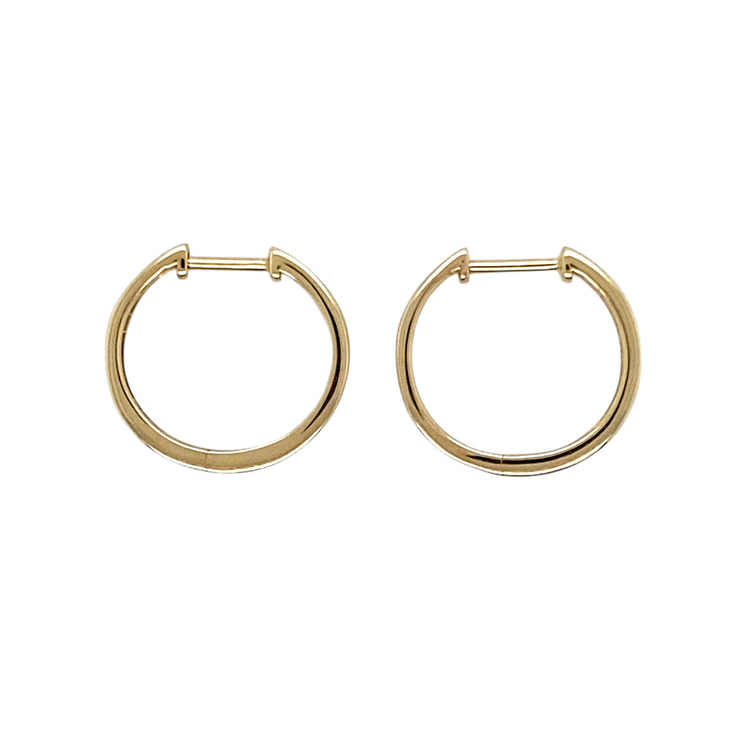 9ct Gold & Diamond Set Hoop Earrings