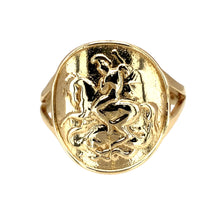 Load image into Gallery viewer, 9ct Gold George and the Dragon Ring
