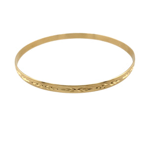 9ct Solid Gold Patterned Bangle