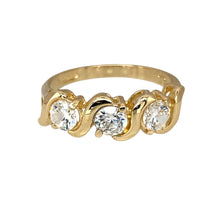 Load image into Gallery viewer, 9ct Gold &amp; Cubic Zirconia Set Band Ring
