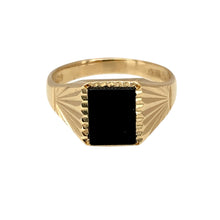 Load image into Gallery viewer, 9ct Gold &amp; Onyx Set Signet Ring
