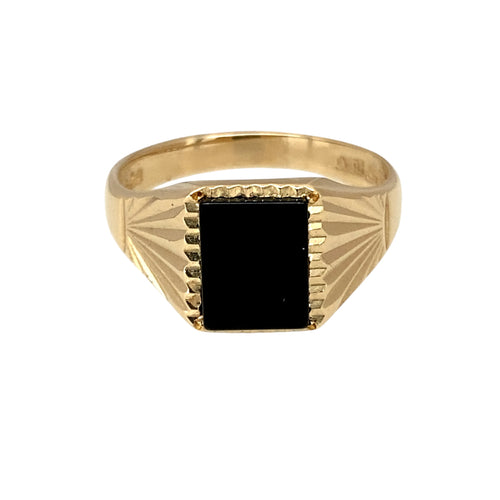 9ct Gold & Onyx Set Signet Ring