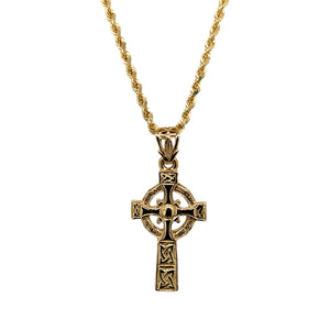 9ct Gold Celtic Cross 18" Necklace