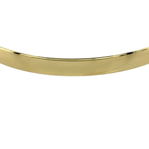 Preowned 9ct Yellow Solid Gold Plain Bangle with the weight 7.10 grams. The bangle width is 5mm and the bangle diameter is 6.5cm