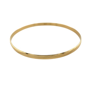 9ct Solid Gold Patterned Bangle